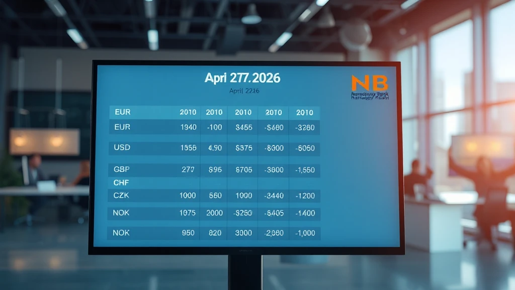 Kursy walut NBP na dzień 27.04.2026 (poniedziałek)
