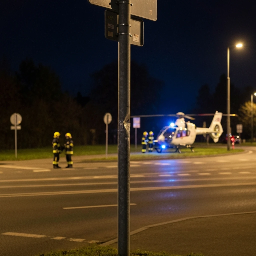 Tragiczny wypadek w Żyrardowie: Młody użytkownik hulajnogi elektrycznej w stanie krytycznym. Interweniował LPR!