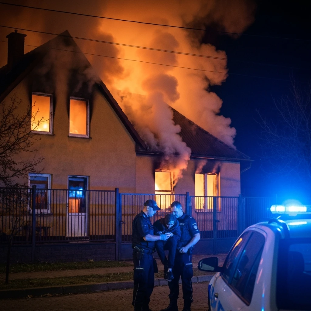 Policjanci z Biłgoraja bohaterami! Uratowali dwie osoby z płonącego domu