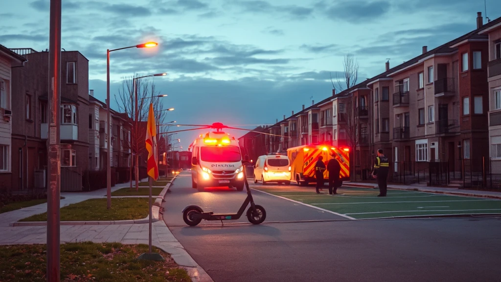 Tragedia w Żyrardowie: Nastolatek na hulajnodze walczy o życie po zderzeniu ze znakiem!