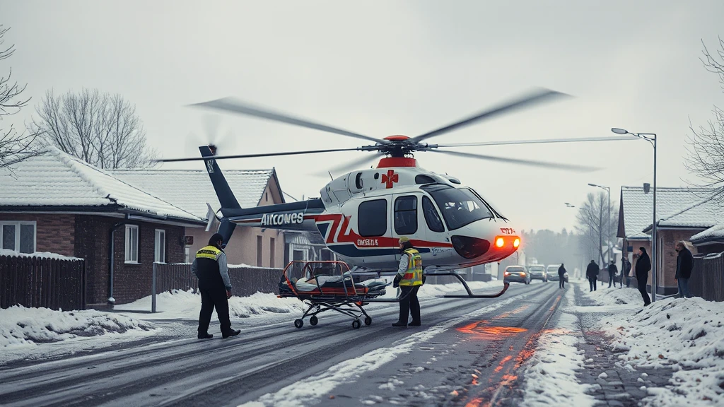 Dramat w Baranowie: Poślizgnięcie na lodzie zakończone interwencją LPR!