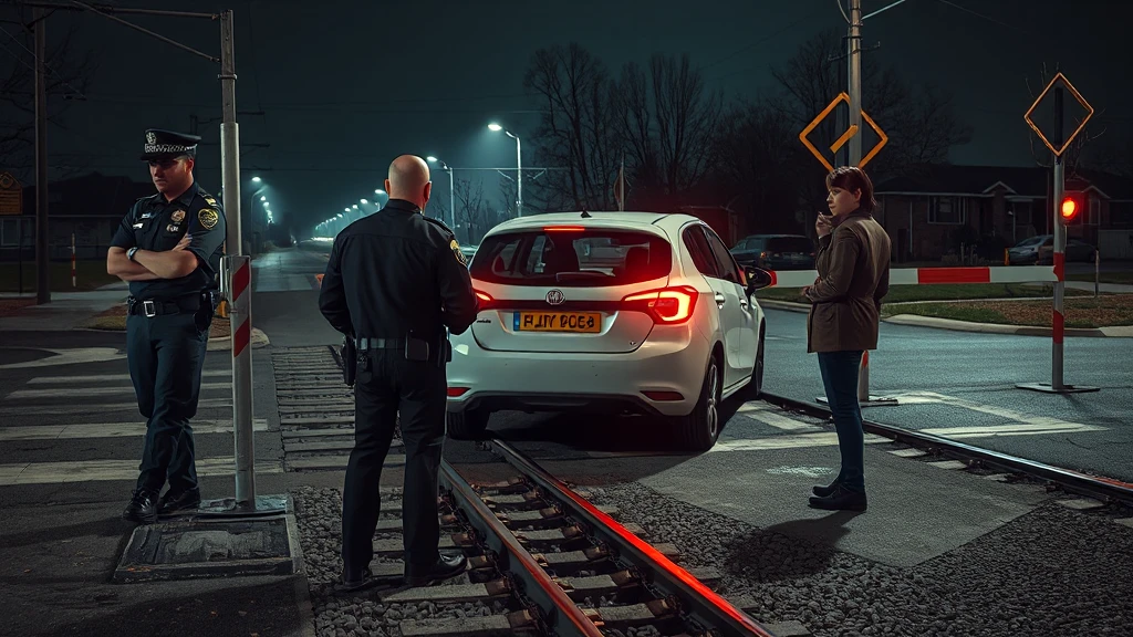 Błonie: Dramatyczne chwile na torach! Nietrzeźwi z narkotykami na przejeździe kolejowym