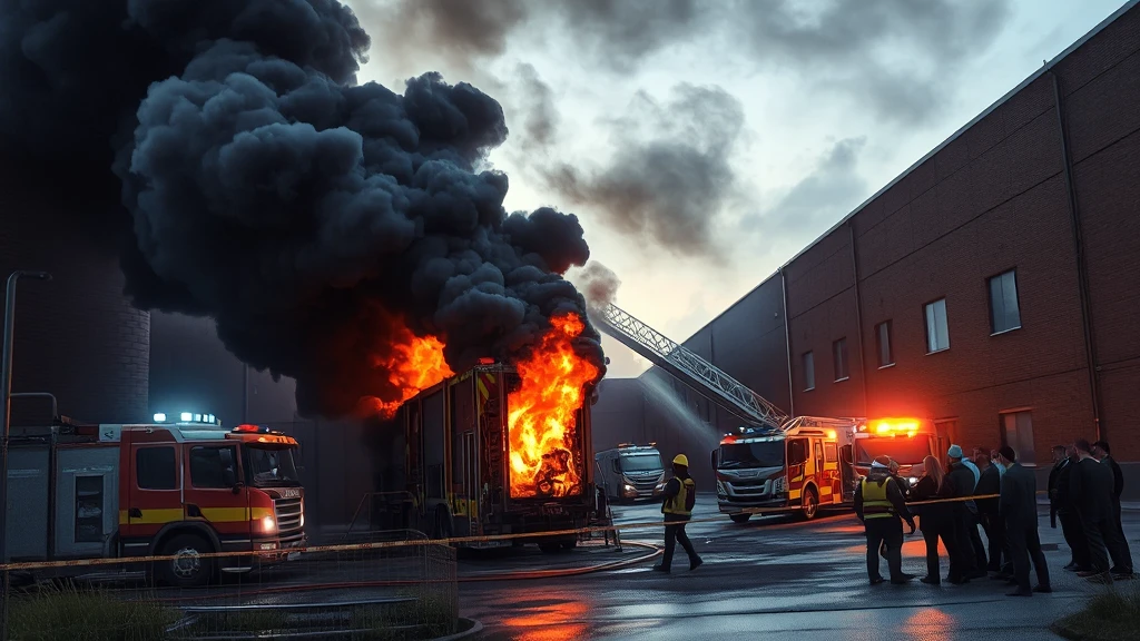 Pożar w Błoniu: Gigantyczne urządzenie technologiczne stanęło w ogniu przy ulicy Bieniewickiej!