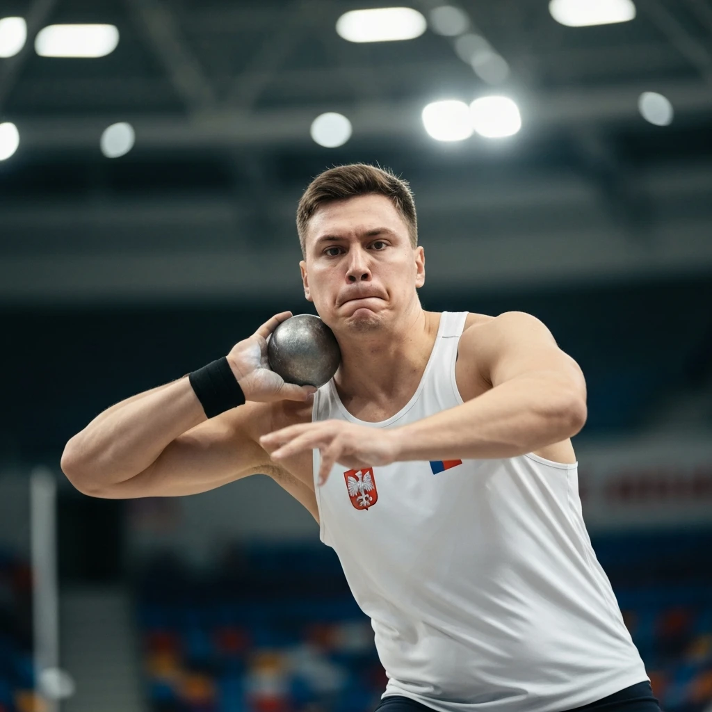 Konrad Bukowiecki z piątym złotem hali, ale nie z rekordem sezonu. Spór z sędziami o pchnięcie na 20.35 m