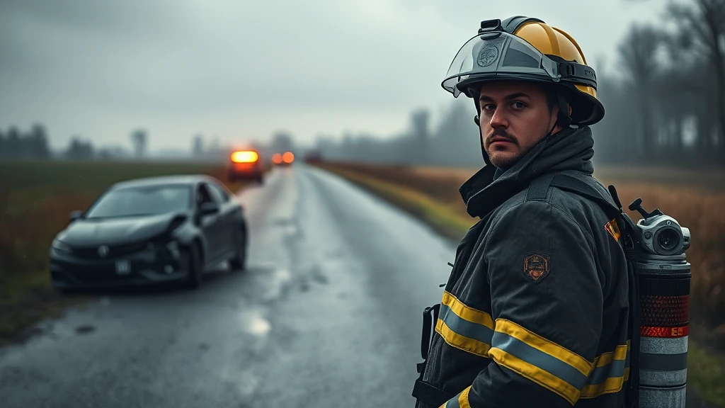 Groźne zdarzenie drogowe w Młodzieszynie. Strażacy na miejscu – relacja.