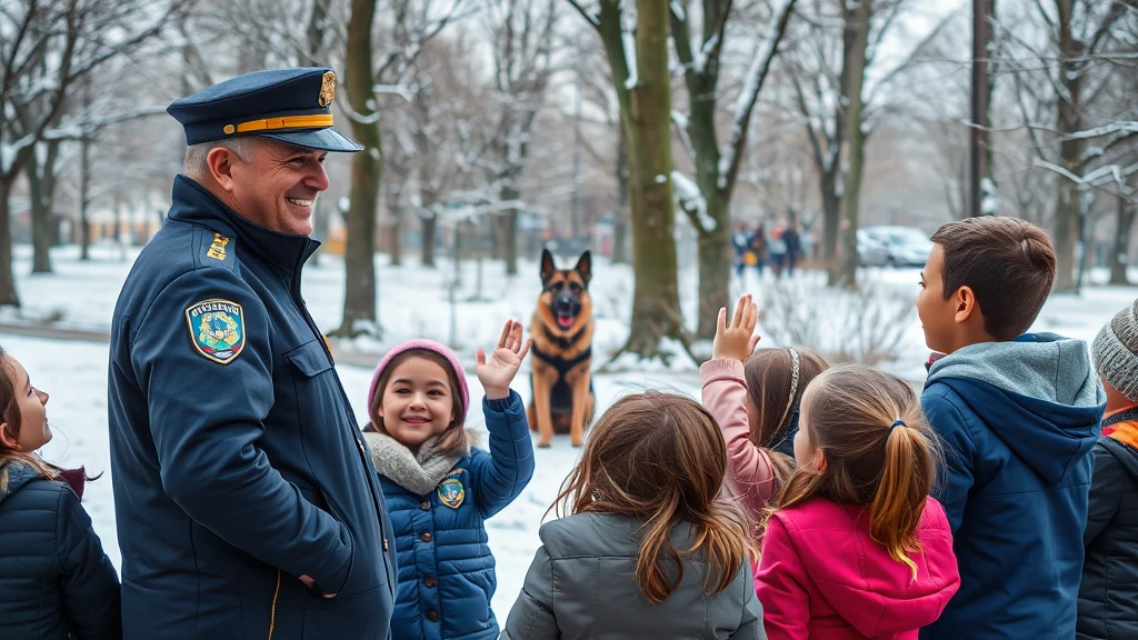 Bezpieczne zabawy na śniegu i lodzie – policja z Sosnowca edukuje najmłodszych!