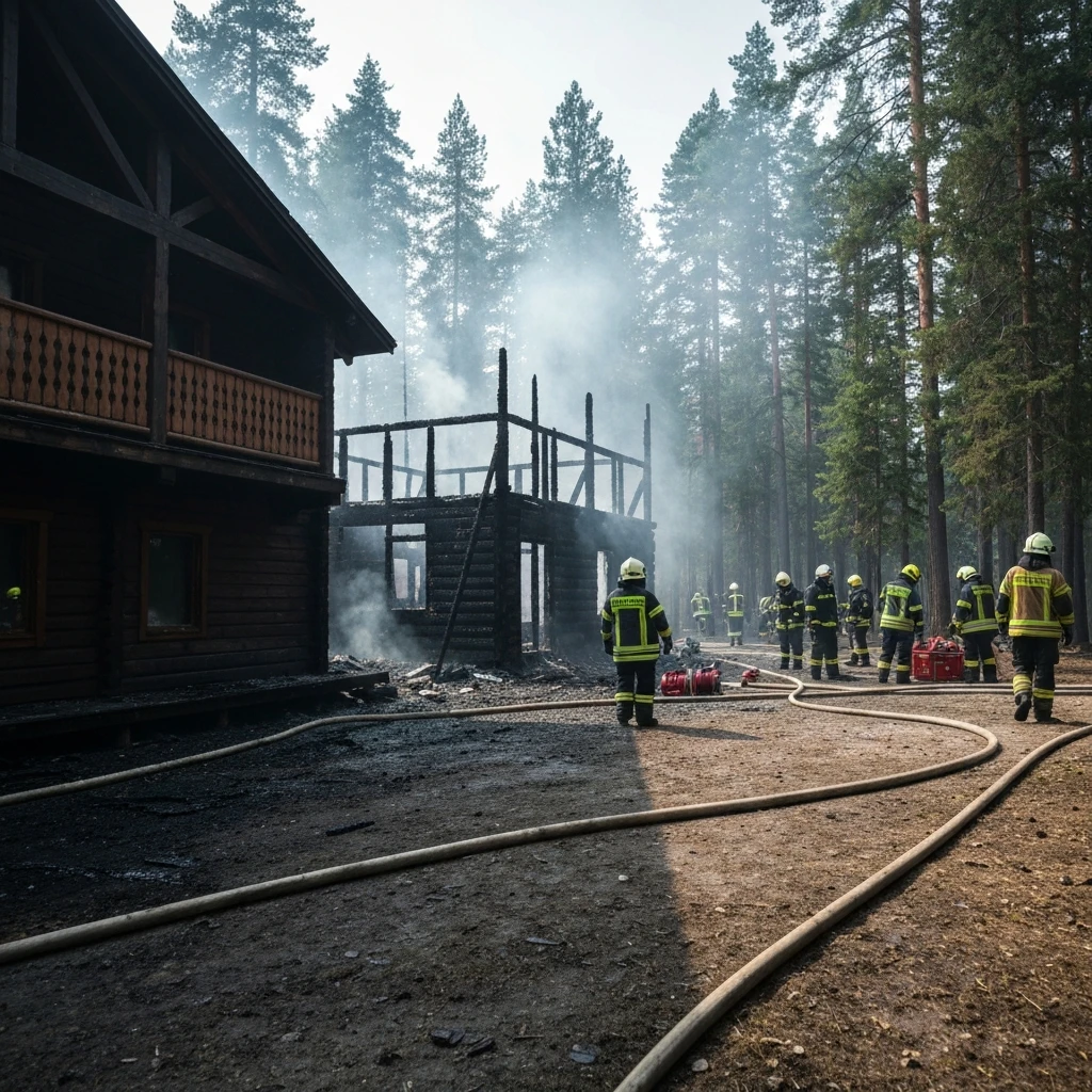 Tragedia na Podkarpaciu: Ośrodek wypoczynkowy w Trójcy strawiony przez ogień!