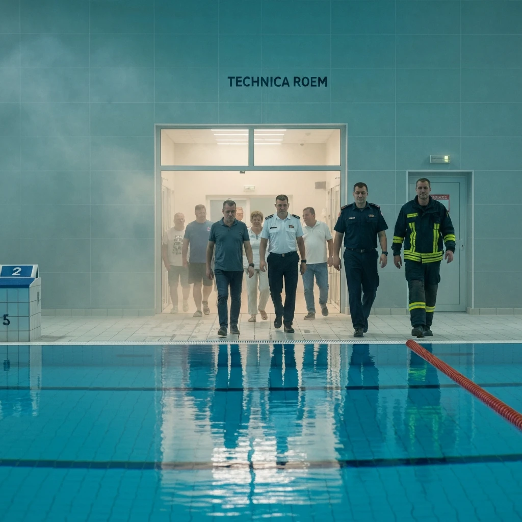 Toksyczna chmura na basenie w Kórniku. Ewakuowano blisko 50 osób, kilka trafiło do szpitala