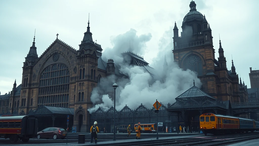 Pożar w Glasgow: Dworzec główny zamknięty z powodu zawalenia się sąsiedniego budynku