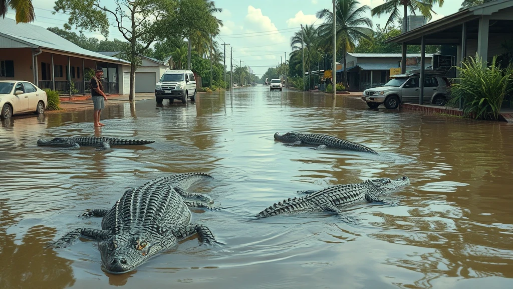 Potężne krokodyle wdzierają się do miast po powodzi! Zarządzono ewakuację