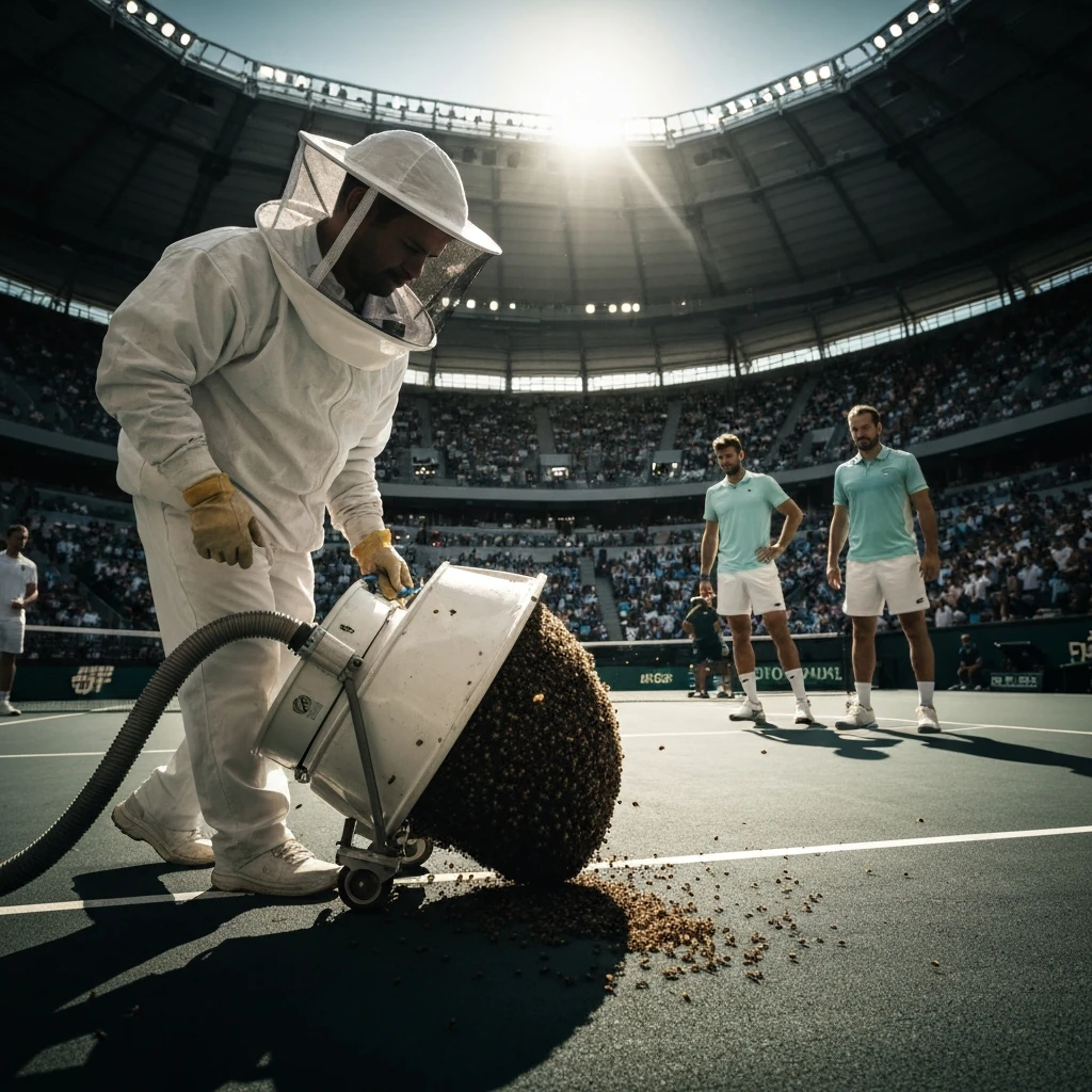 Groza na korcie w Indian Wells: Pszczoły przerwały mecz Alcaraza, gwiazdor użądlony!