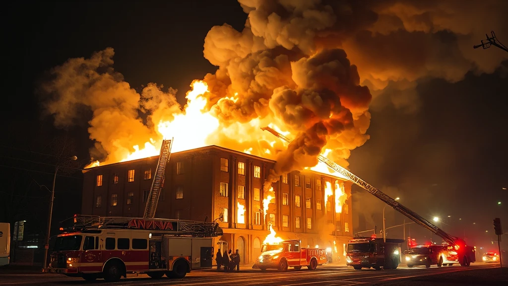 Nocny pożar w Przejmie: 19 strażaków walczyło z ogniem