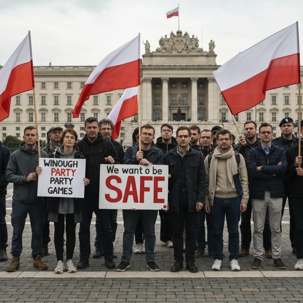 Gorąco pod Pałacem Prezydenckim! Protest przeciwko decyzji Prezydenta Nawrockiego ws. programu SAFE
