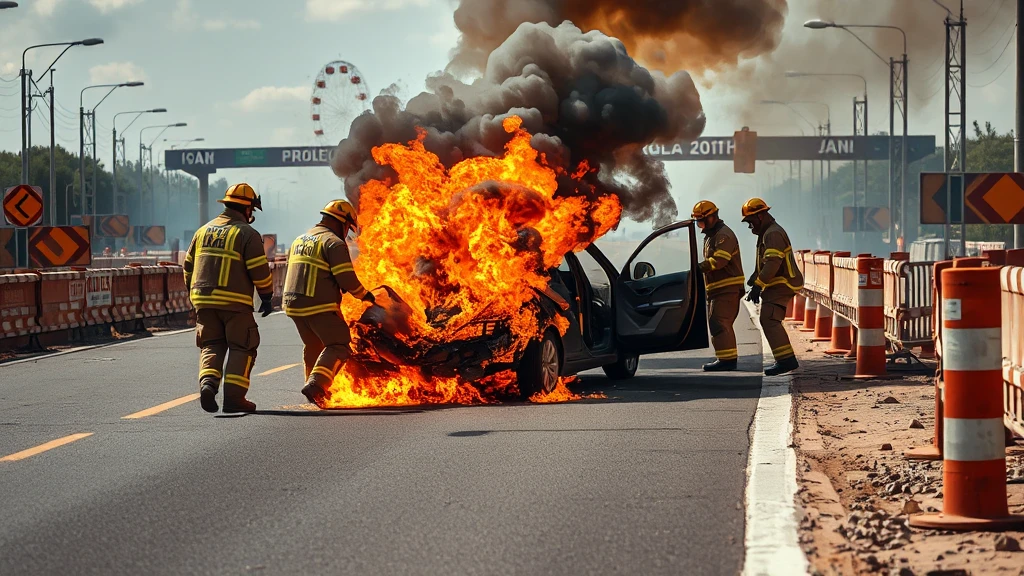 Pożar na remontowanej al. 600-lecia w Sochaczewie. Akcja strażaków.