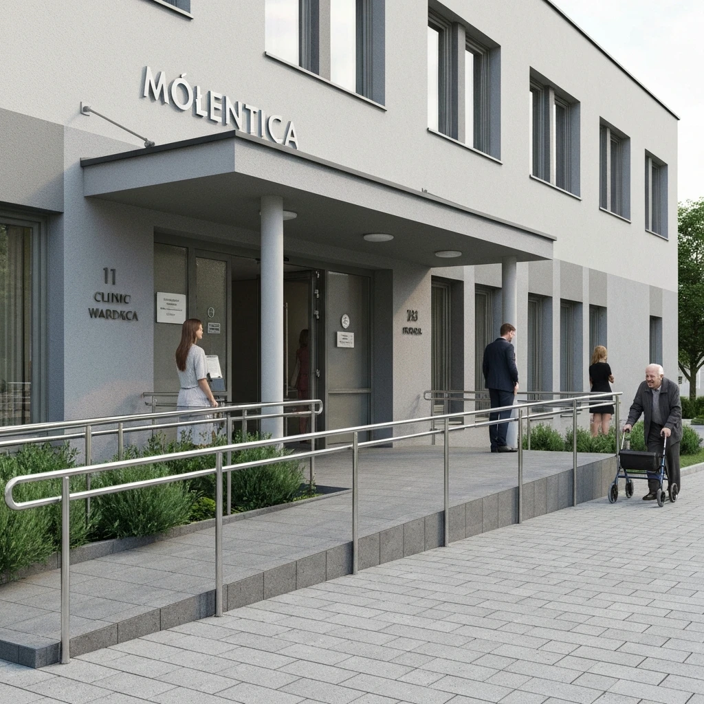 Warszawa: Kombatanci nie mogą dostać się do przychodni przez "trzy schody". Sprawa własności gruntu komplikuje rozwiązanie.