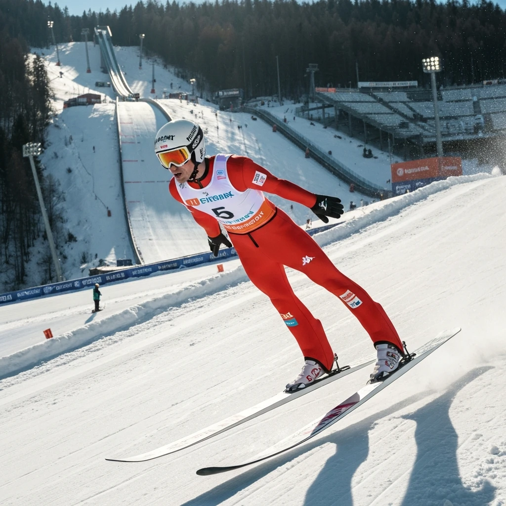 Groźny upadek młodego skoczka w Vikersund. Narta wbiła się w zeskok!