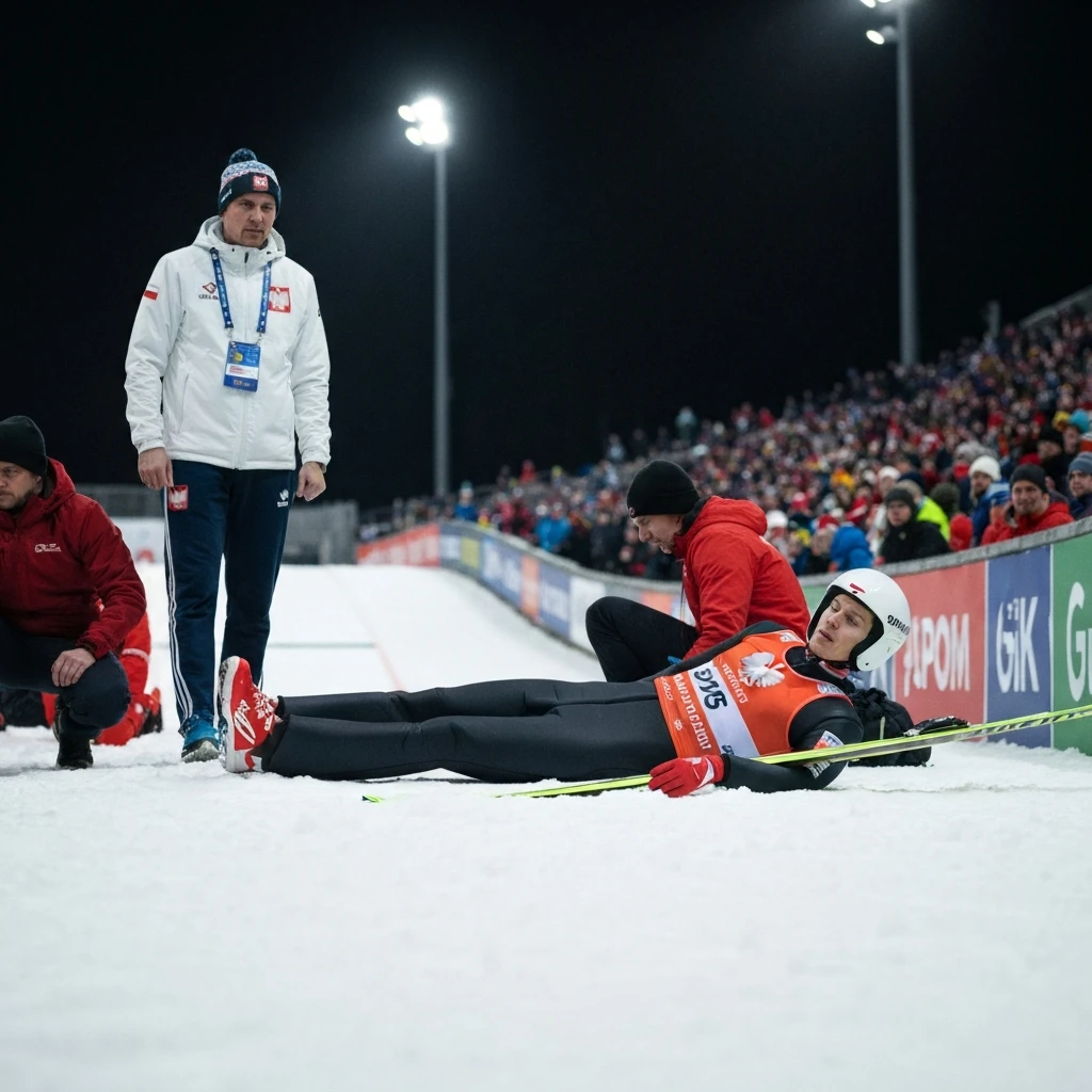 Maciusiak uspokaja ws. Tomasiaka po upadku. 'Nie puszczę zawodników', jeśli warunki będą groźne