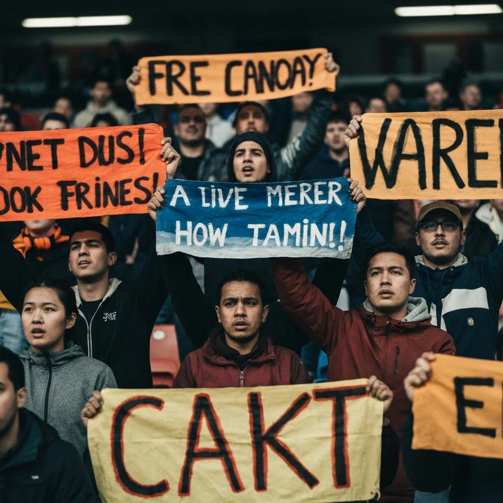 Transparenty na stadionach: Kibice w całej Polsce krytykują decyzje Karola Nawrockiego. Politycy reagują!