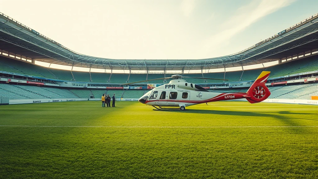 Śmigłowiec LPR-u na stadionie w Sochaczewie. Pilna akcja ratunkowa.