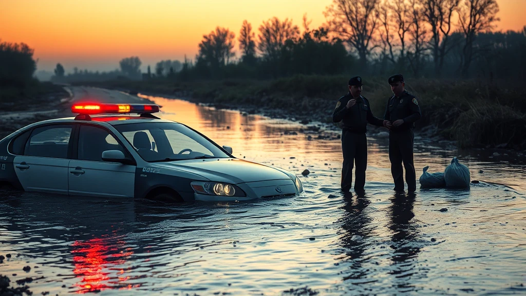 Policyjny pościg w powiecie grodziskim zakończony w rzece. Zatrzymano mężczyzn z mefedronem!