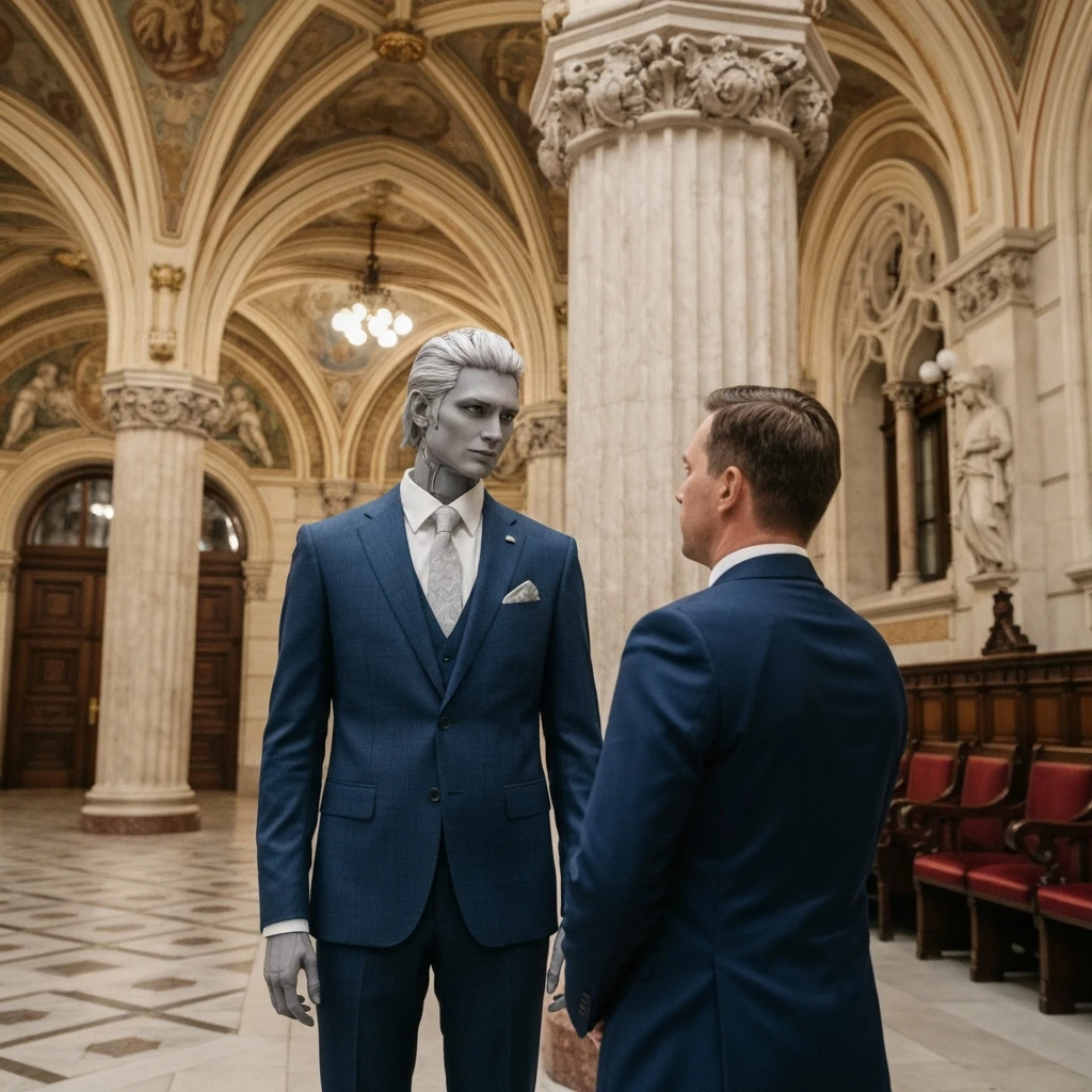 Robot w Sejmie apeluje o podwyżki. Poseł Suski o końcu cywilizacji człowieka