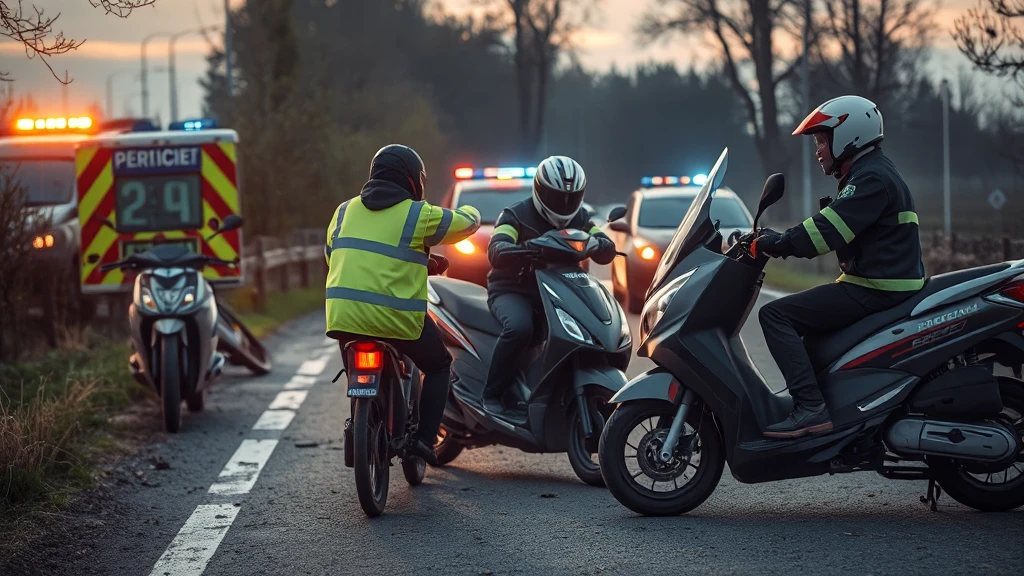 Wypadek w Młodzieszynie: Zderzenie skutera z rowerem. Jedna osoba poszkodowana.