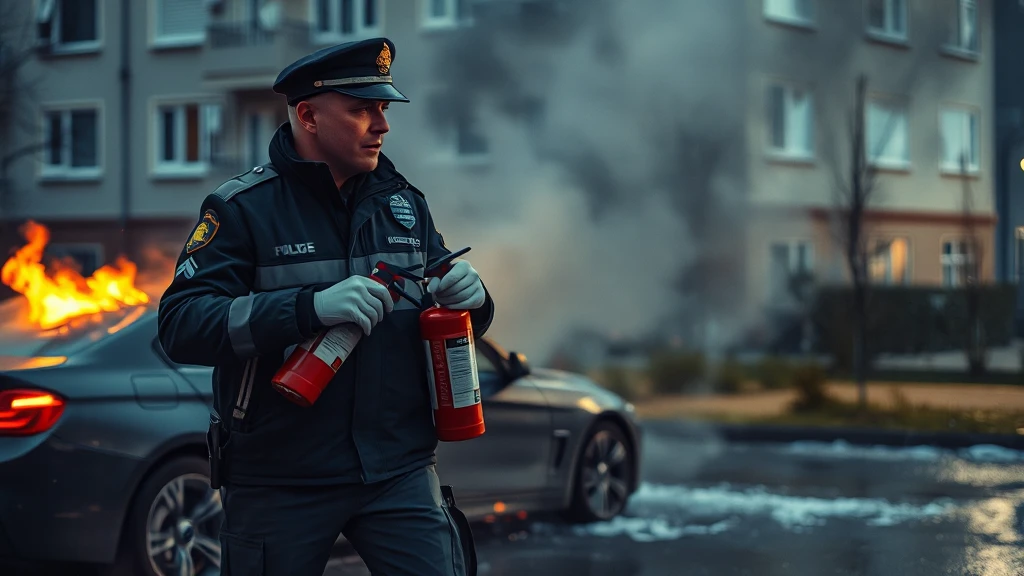 Bohaterska Postawa Poza Służbą: Policjant z Katowic Sam Uratował Samochód Przed Wybuchem w Andrychowie