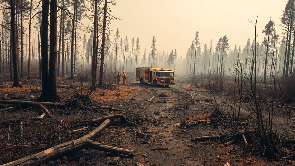 Pożar lasu w powiecie sochaczewskim: Strażacy walczyli z ogniem przez całą dobę