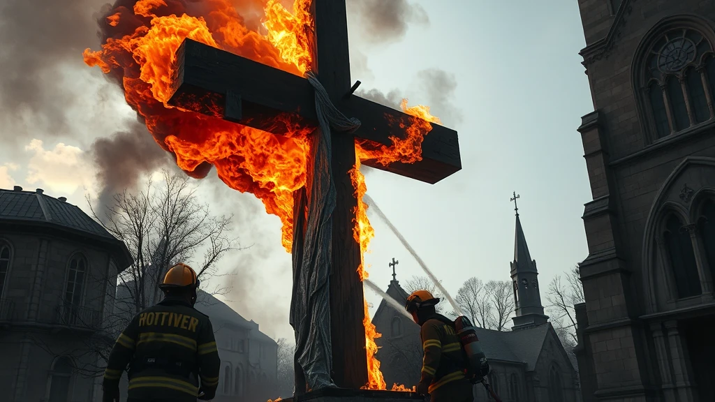 Wielki Piątek w ogniu: Spłonął historyczny krzyż papieski w Warszawie