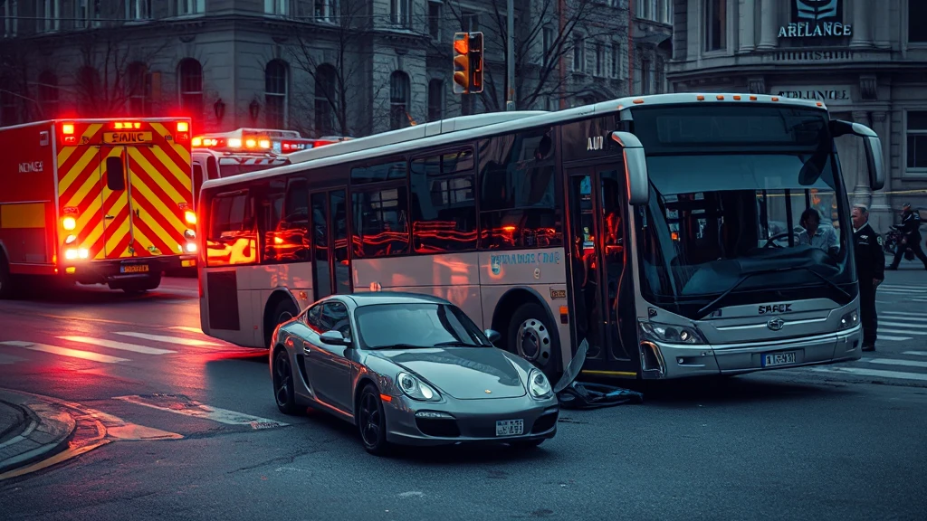 Groźny wypadek w Markach: Autobus miejski zderzył się z osobówką, osiem osób poszkodowanych