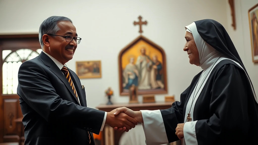 Wójt Gminy Rybno z wizytą u Sióstr. Świąteczne spotkanie w duchu tradycji