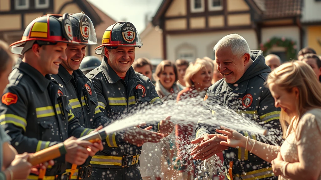 Tradycja wielkanocna w powiecie sochaczewskim: Strażacy i ksiądz w akcji Śmigus-Dyngus!