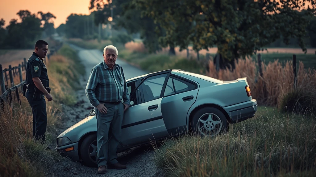 Pijany 65-latek z Raszyna wjechał do rowu. Twierdził, że pił tylko 'lampkę wina'