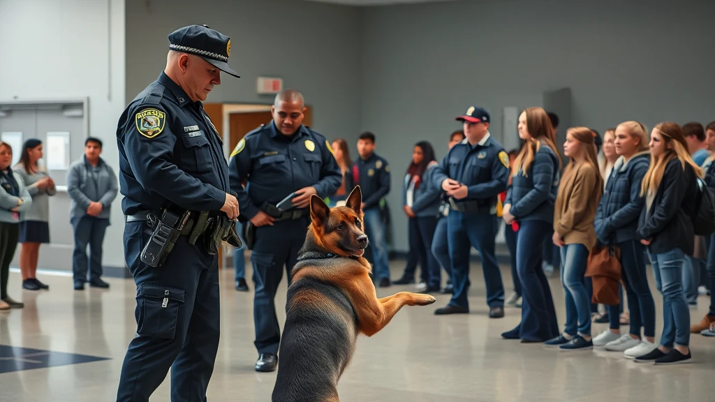 Policjanci w VII LO w Sosnowcu: Dni Otwarte z pokazami psów i rekrutacją!
