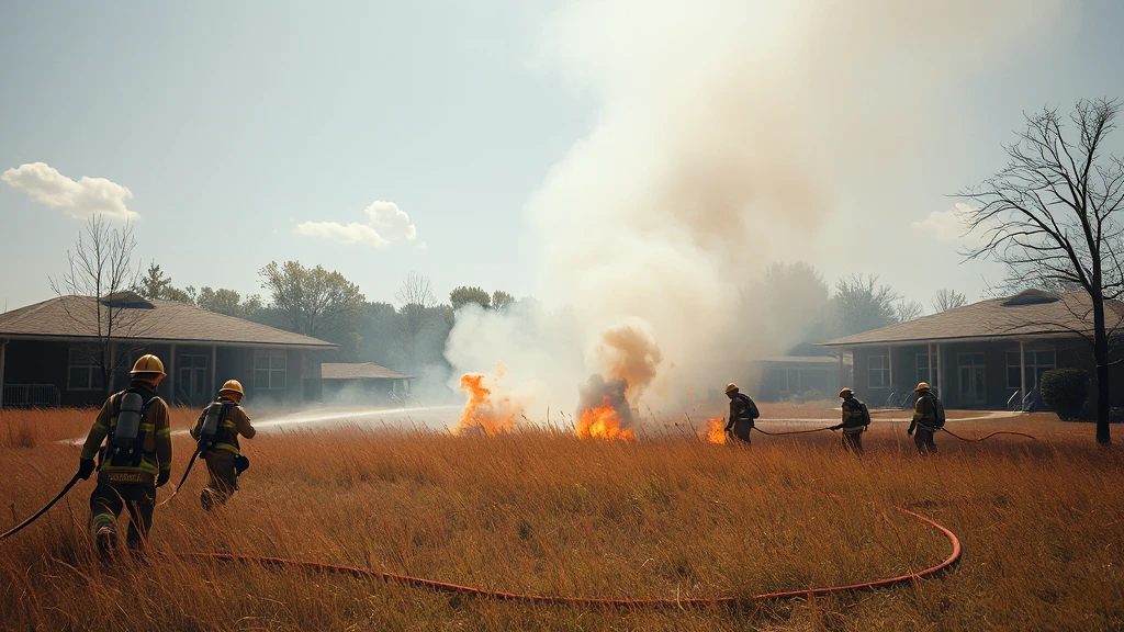Pożar nieużytków za SP4 w Sochaczewie: Strażacy opanowali sytuację