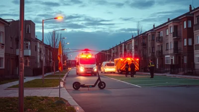 Tragedia w Żyrardowie: Nastolatek na hulajnodze walczy o życie po zderzeniu ze znakiem!