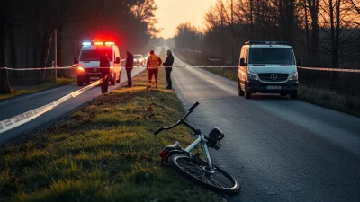 Tragiczny wypadek w okolicach Aleksandrowa Kujawskiego. Potrącona rowerzystka nie żyje.