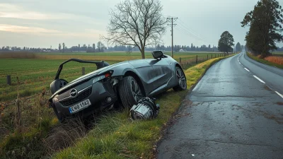 Tragiczny wypadek pod Bieżuniem: Opel dachował w rowie, z niewyjaśnionych przyczyn!