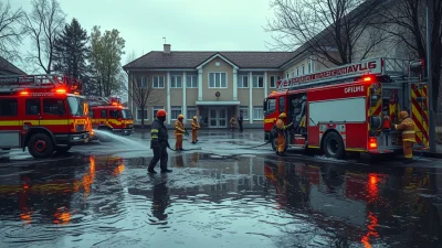 Żyrardów: Roztopowy Armagedon? Strażacy walczą z wodą przed Szkołą Podstawową w Józefinie!