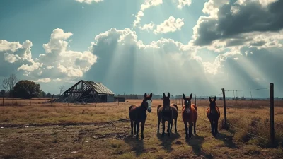 Potężne burze przetaczają się przez USA. Wiatr zniszczył stodołę z osłami!