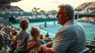Trener Igi Świątek na trybunach w Miami. Kogo towarzyszyły mu dzieci?