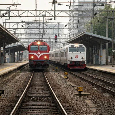 Groźny incydent na torach w Gnieźnie. Dwa pociągi na tym samym torze o krok od katastrofy