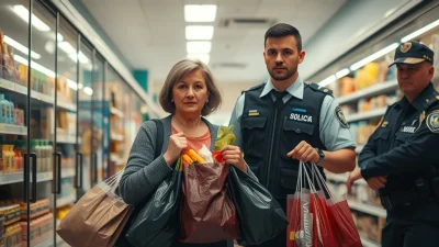 Kradzież w Raszynie: 41-latka z zarzutami za próbę wyniesienia pełnych toreb zakupów